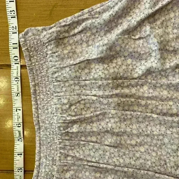 American Eagle Women’s purple daisies elastic waist mini skirt XS-S New - Picture 9 of 9